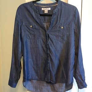 Tommy Bahama Chambray Blouse xs